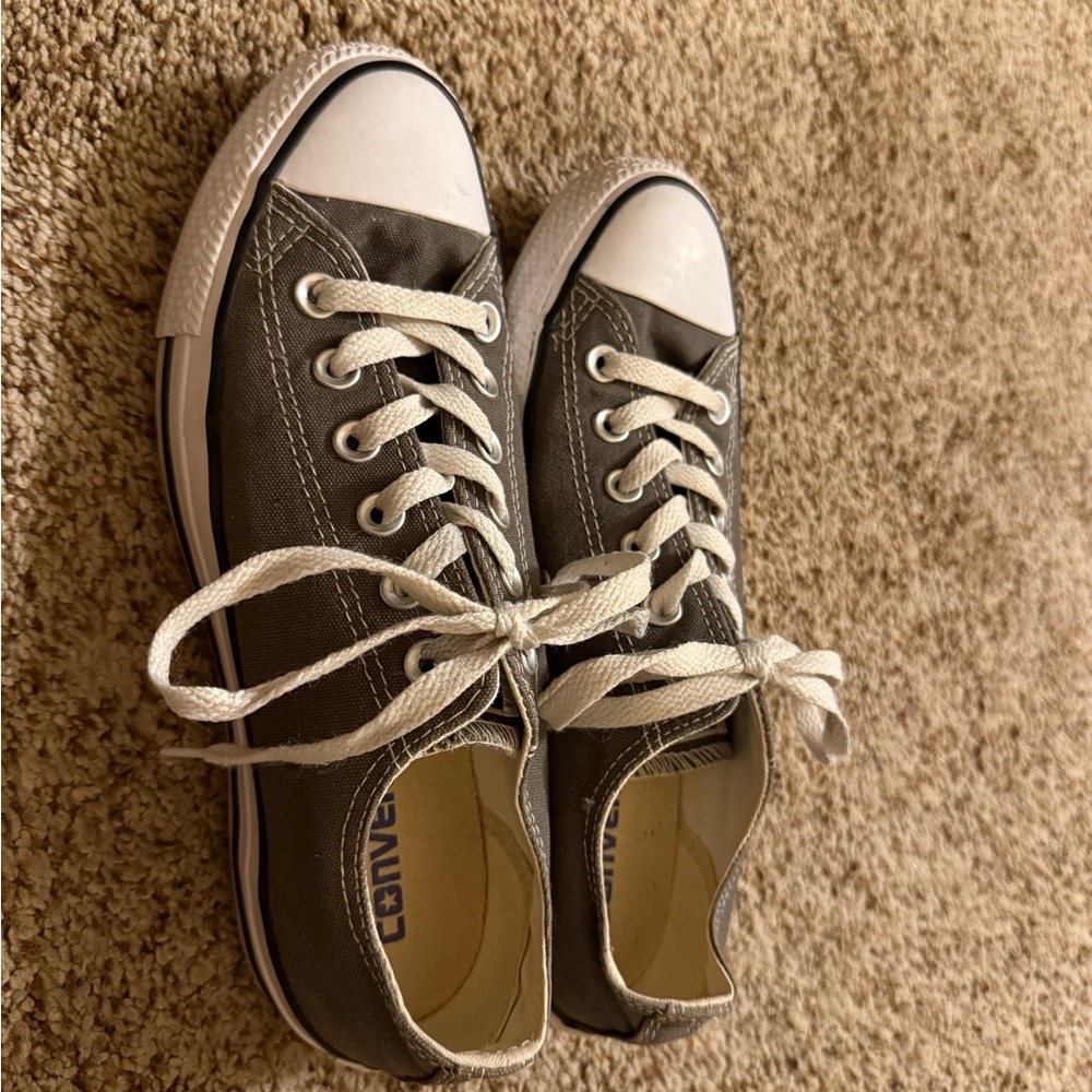 Converse Charcoal Canvas Sneakers - Picture 2 of 3